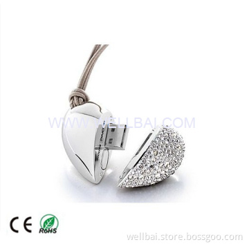 Beautiful Diamond Heart USB Flash Memory